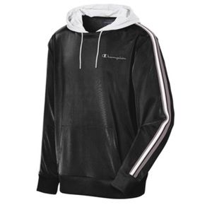 NWT Champion Men’s Track Hoodie, Black/Grey, Large
